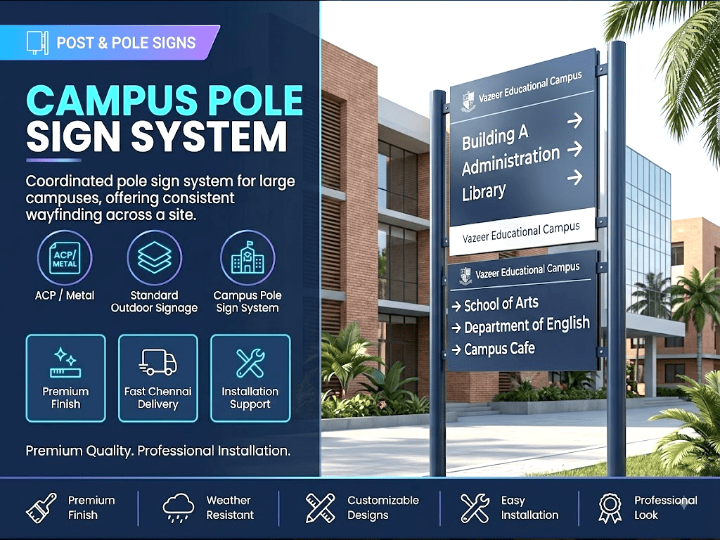 Campus Pole Sign System