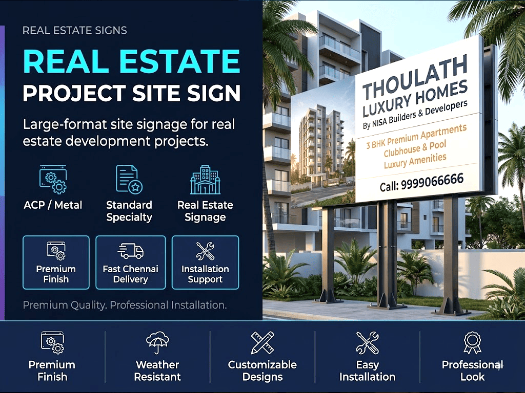 Real Estate Project Site Sign