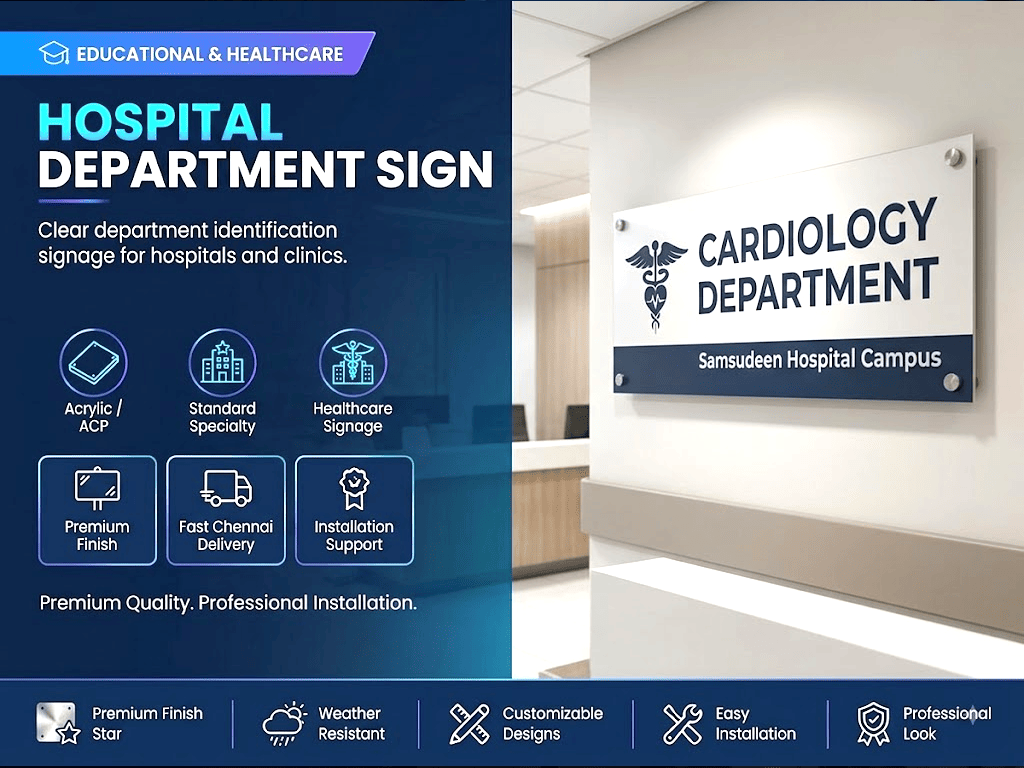 Hospital Department Sign
