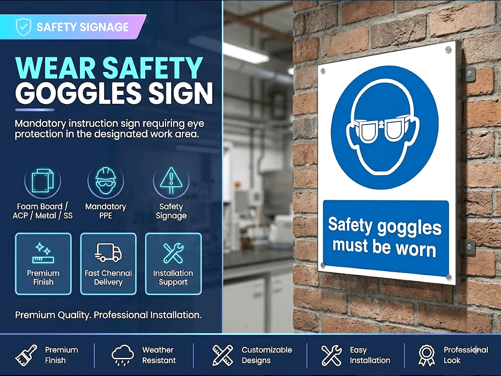 Wear Safety Goggles Sign