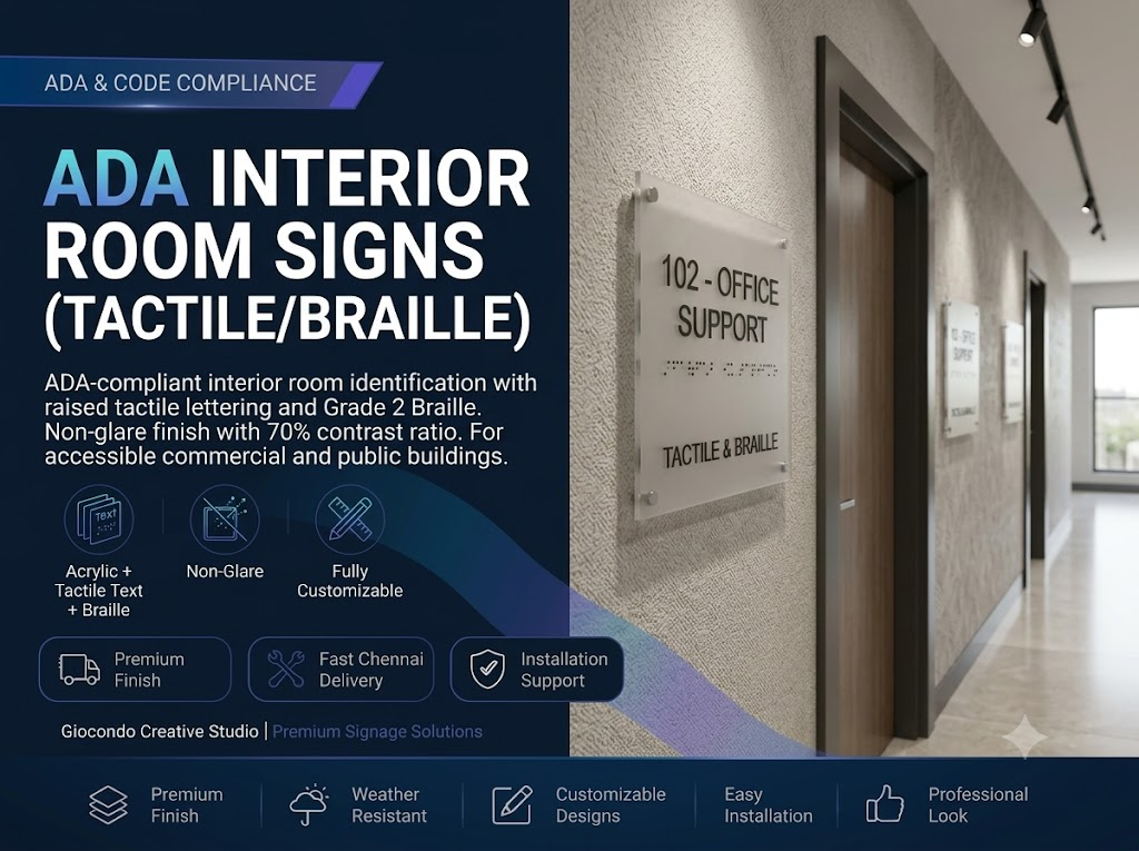 ADA Interior Room Signs (Tactile/Braille)