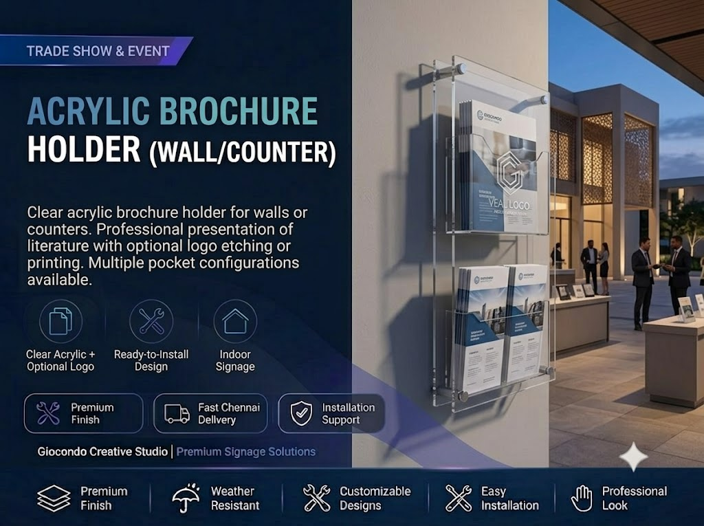 Acrylic Brochure Holder (Wall/Counter)