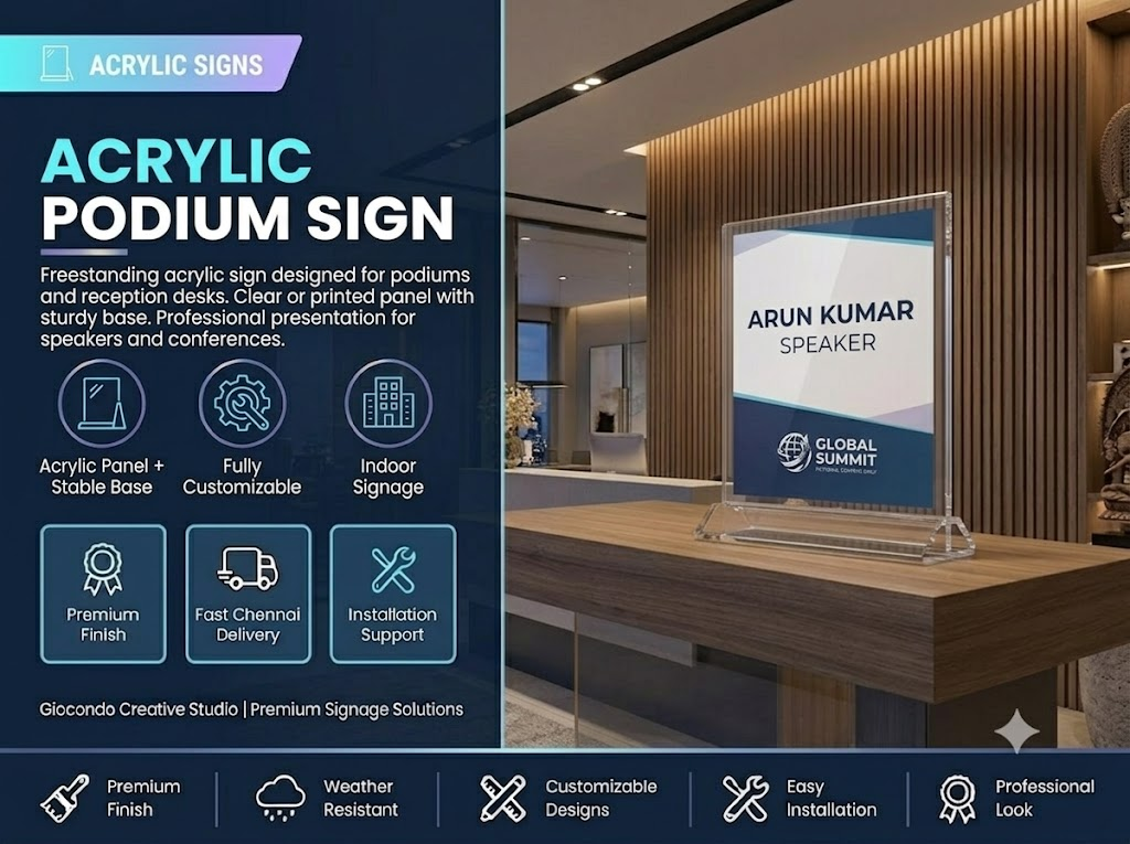 Acrylic Podium Sign