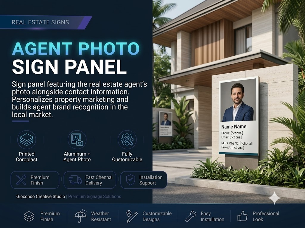 Agent Photo Sign Panel