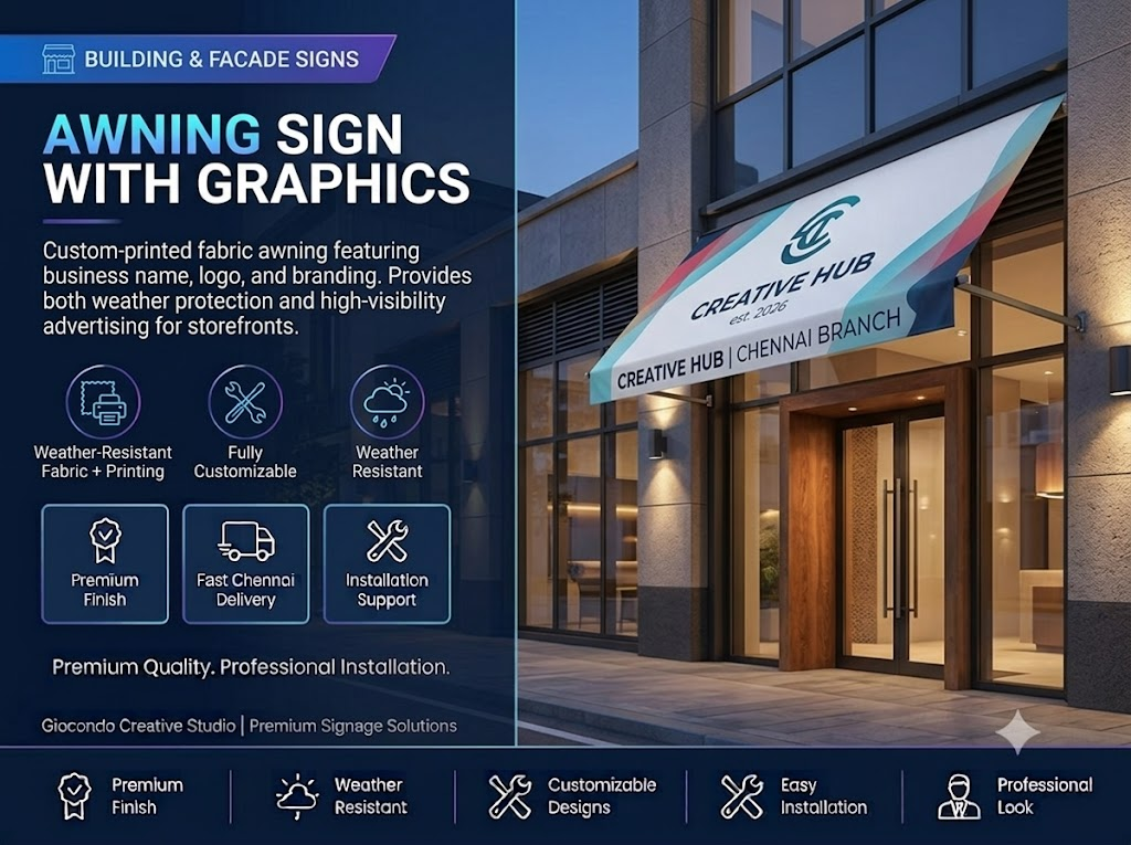 Awning Sign with Graphics