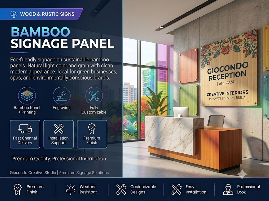 Bamboo Signage Panel