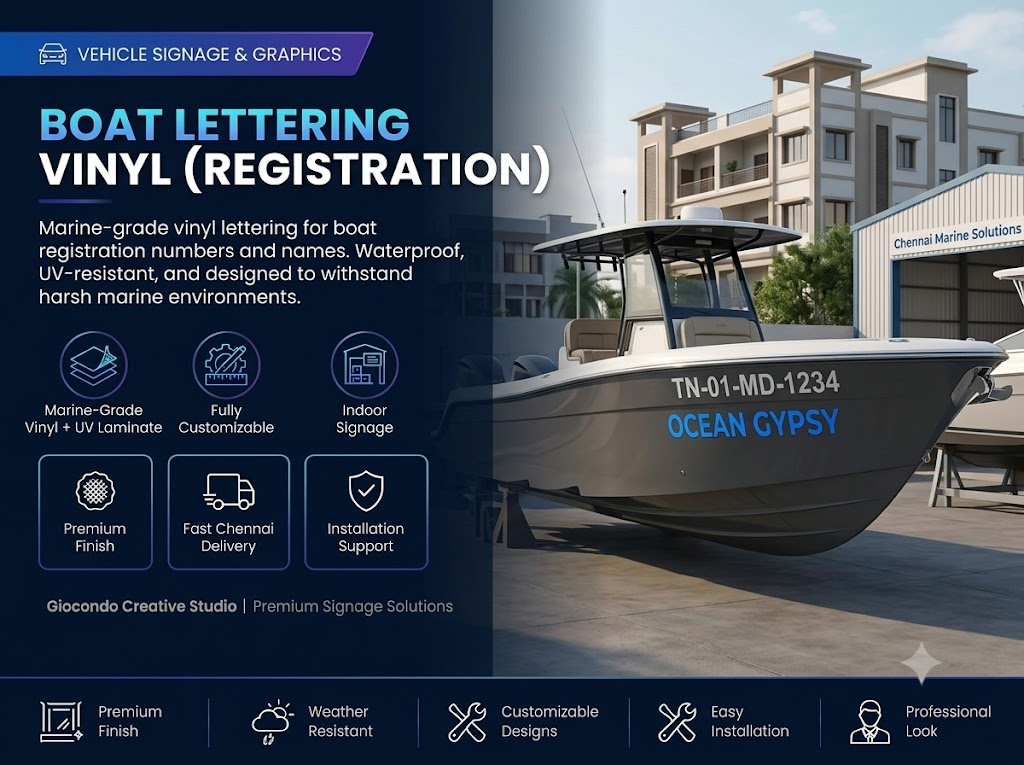 Boat Lettering Vinyl (Registration)