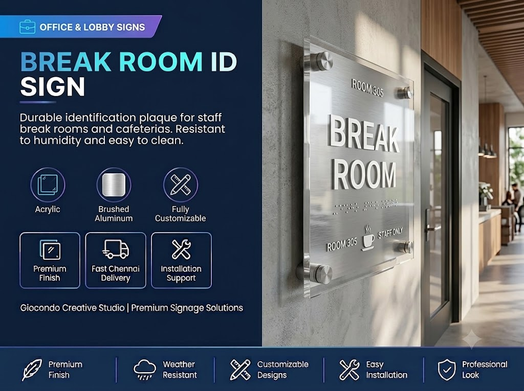 Break Room ID Sign