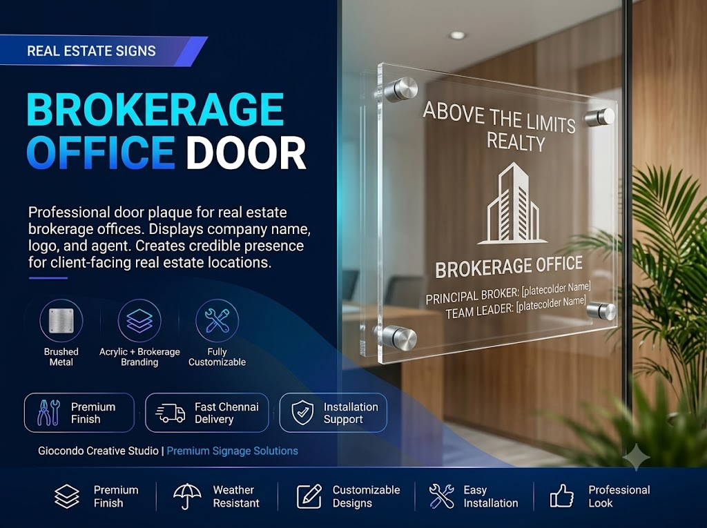 Brokerage Office Door Plaque
