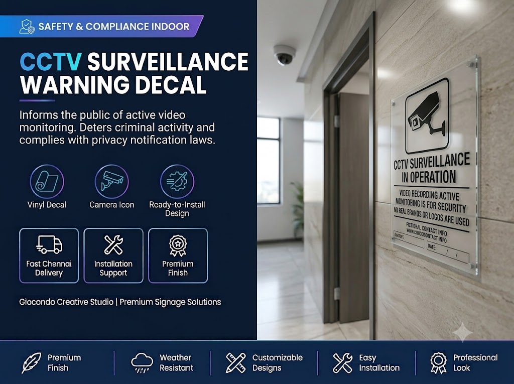 CCTV Surveillance Warning Decal