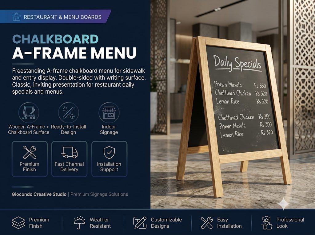 Chalkboard A-Frame Menu