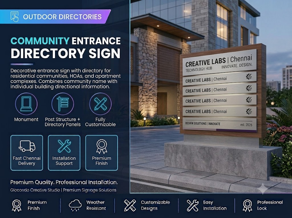 Community Entrance Directory Sign
