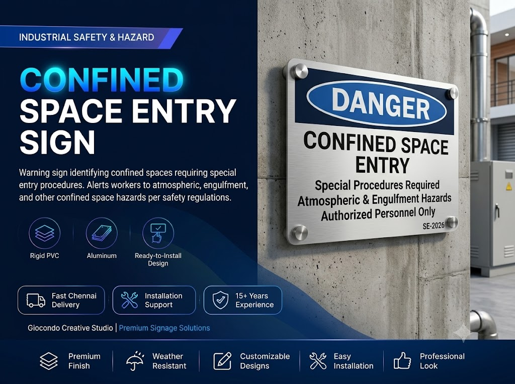 Confined Space Entry Sign