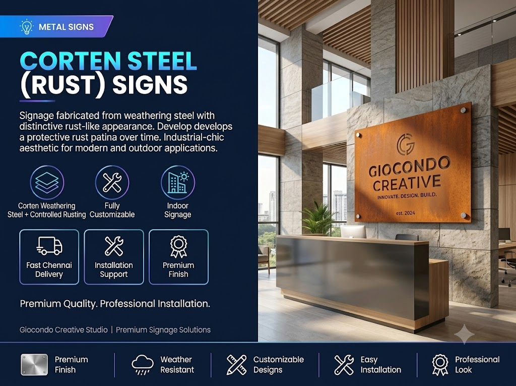Corten Steel (Rust) Signs