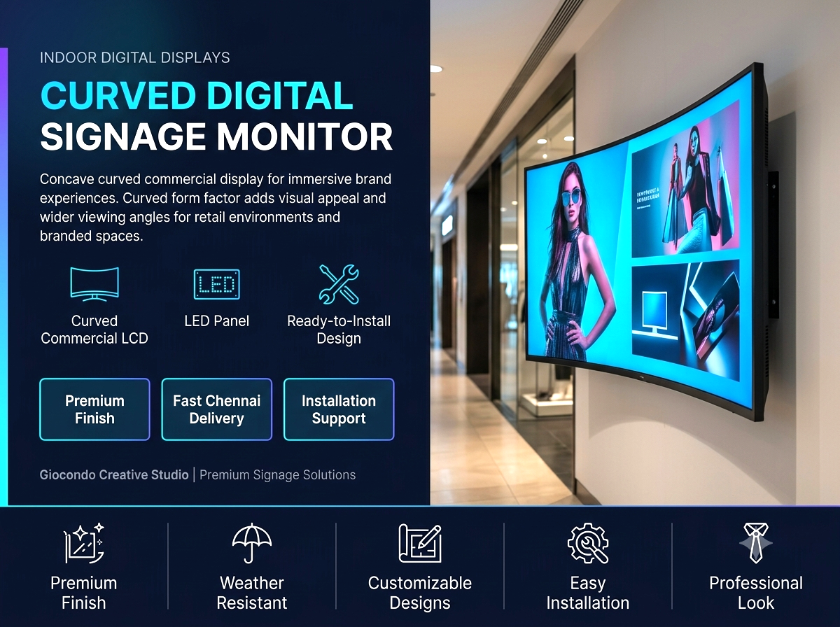 Curved Digital Signage Monitor