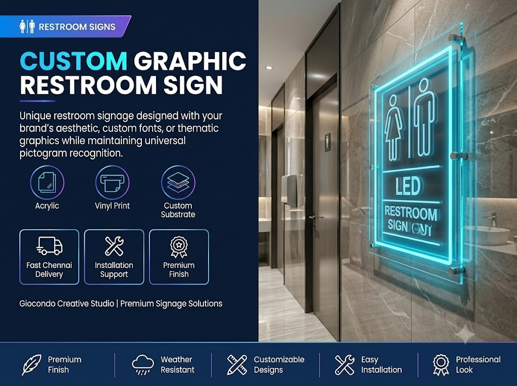 Custom Graphic Restroom Sign