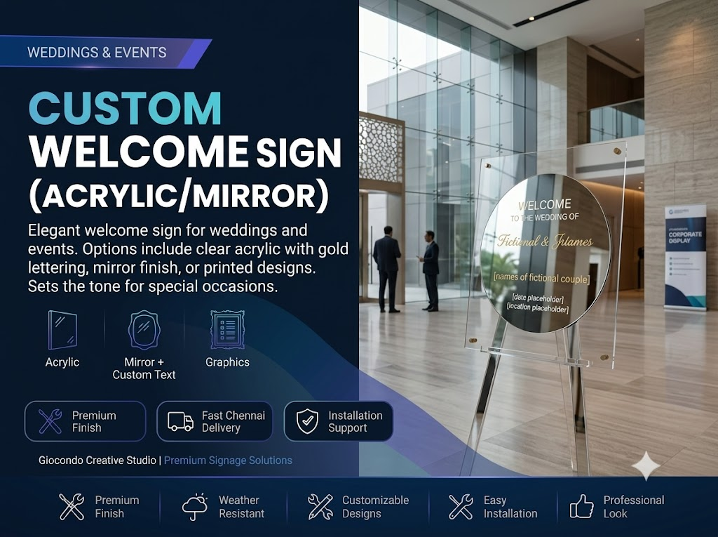 Custom Welcome Sign (Acrylic/Mirror)