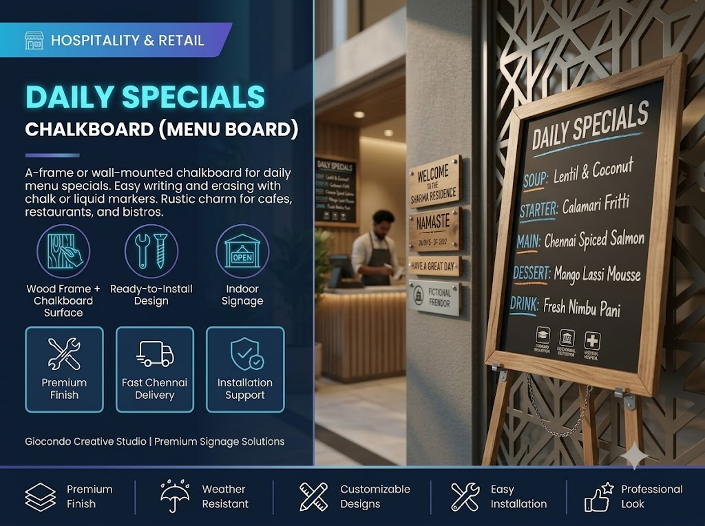 Daily Specials Chalkboard (Menu Board)