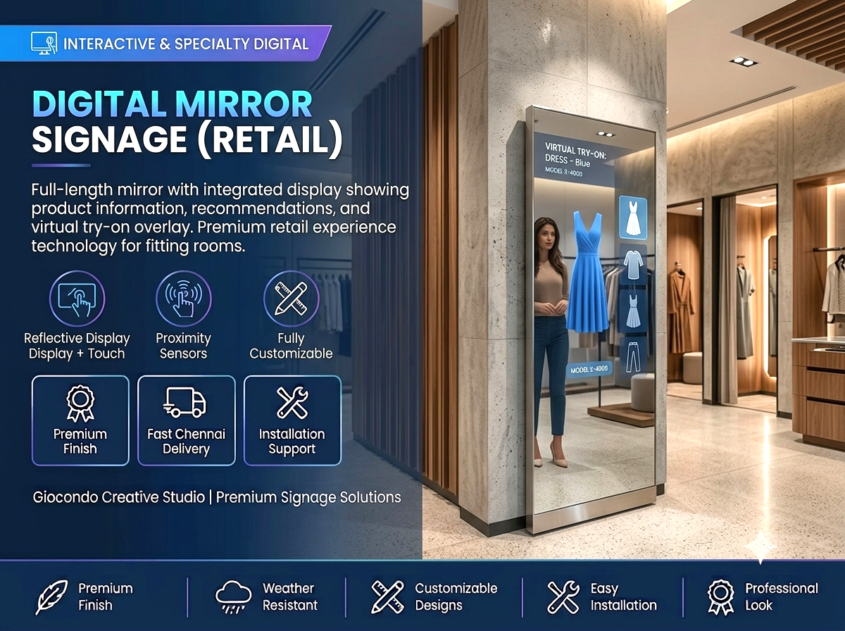 Digital Mirror Signage (Retail)