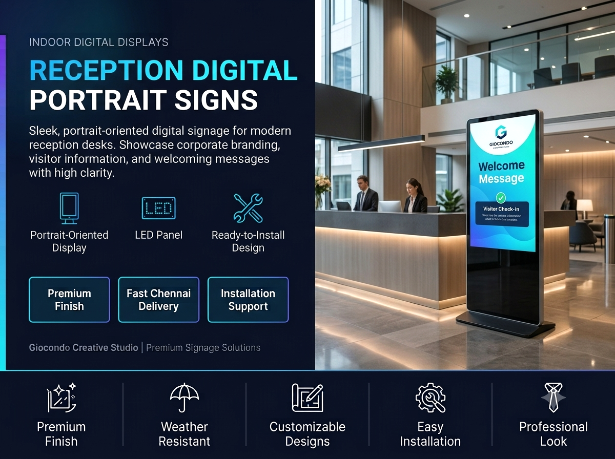 Digital Reception Signs (Portrait)