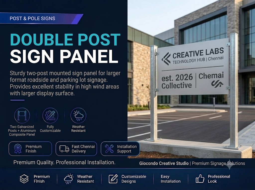 Double Post Sign Panel