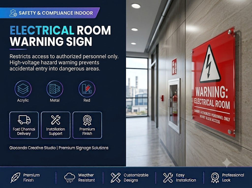 Electrical Room Warning Sign