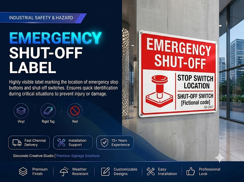 Emergency Shut-Off Label