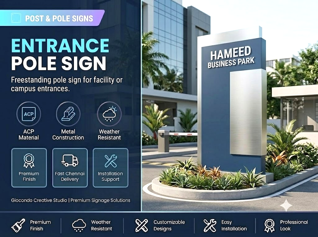 Entrance Pole Sign