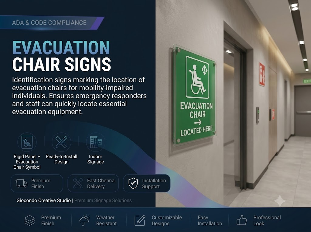 Evacuation Chair Signs