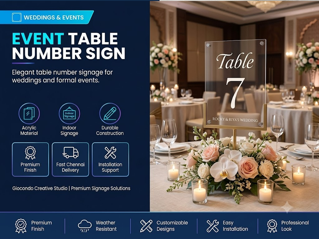 Event Table Number Sign