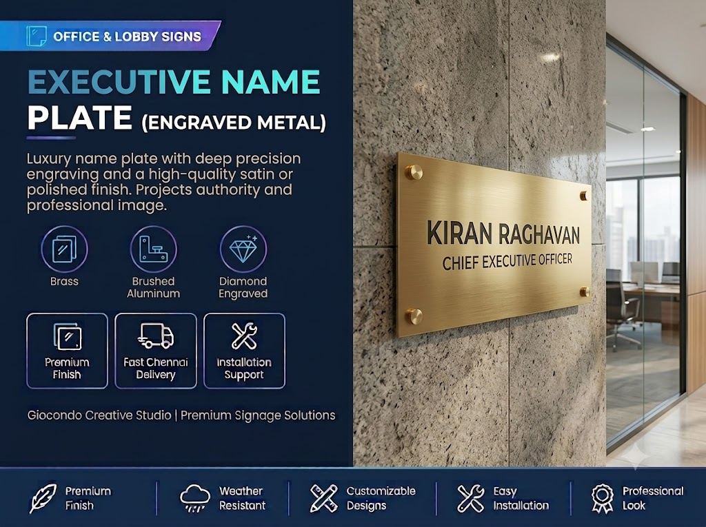 Executive Name Plate (Engraved Metal)