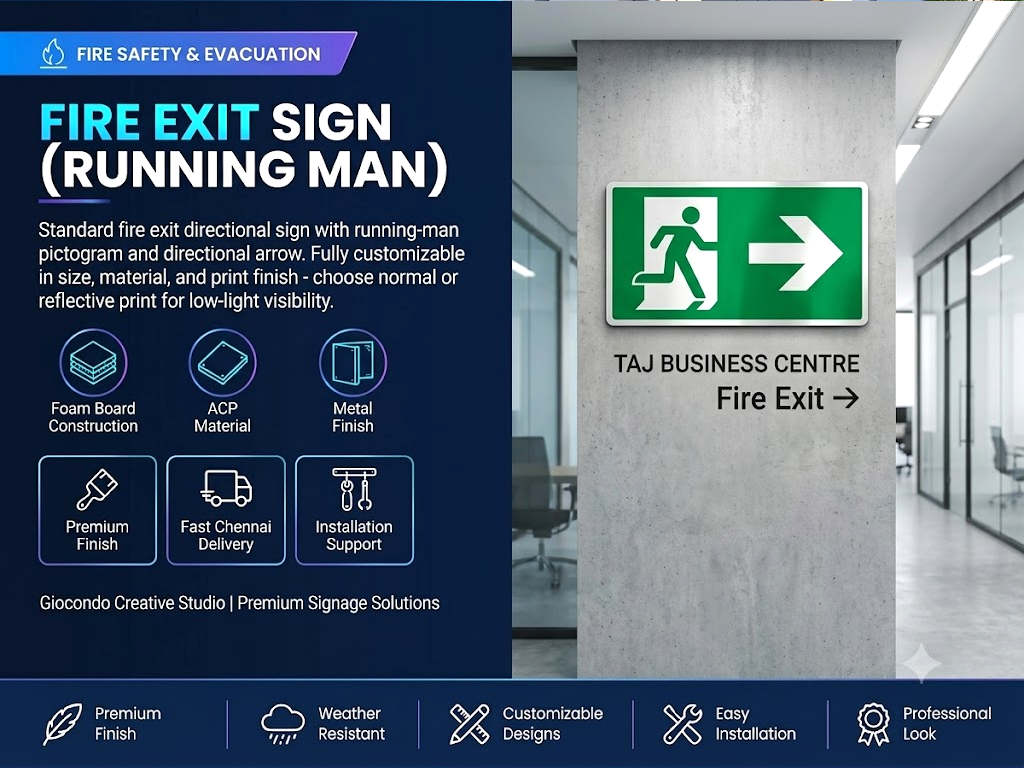Fire Exit Sign (Running Man)