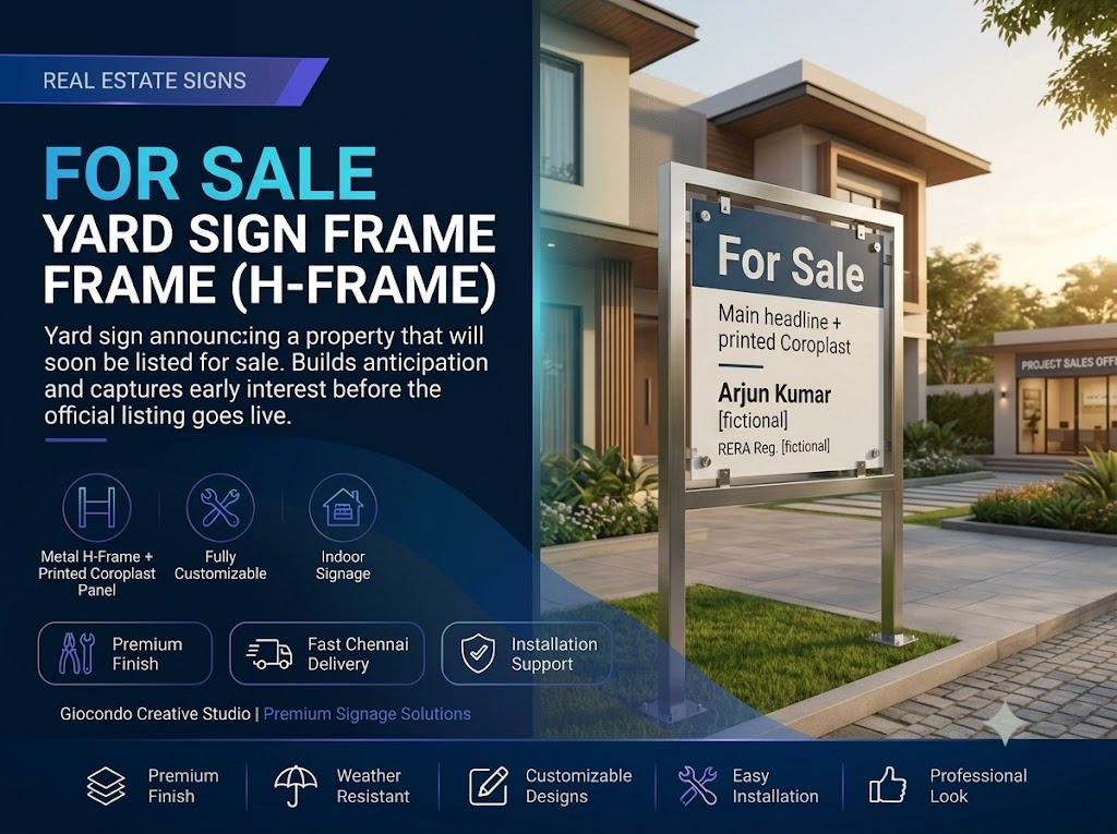 For Sale Yard Sign Frame (H-Frame)