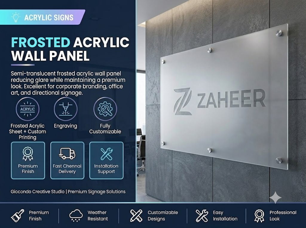 Frosted Acrylic Wall Panel