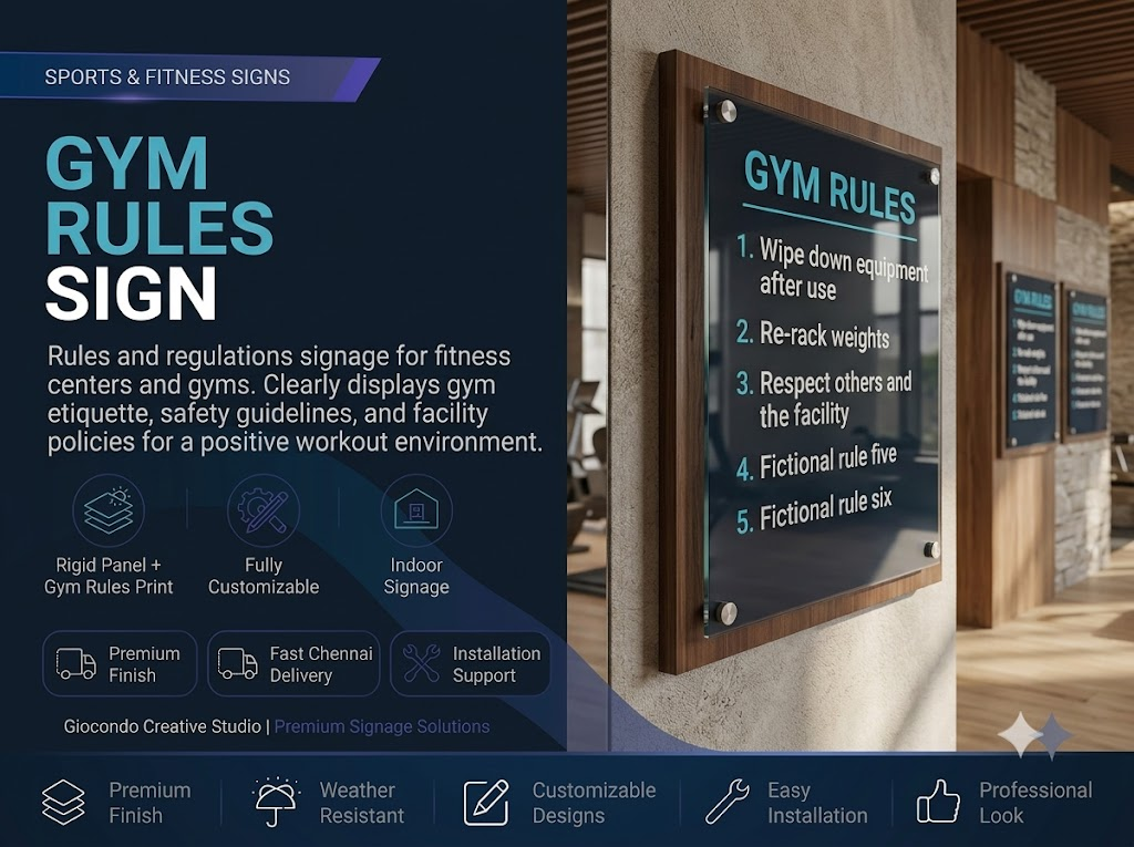 Gym Rules Sign