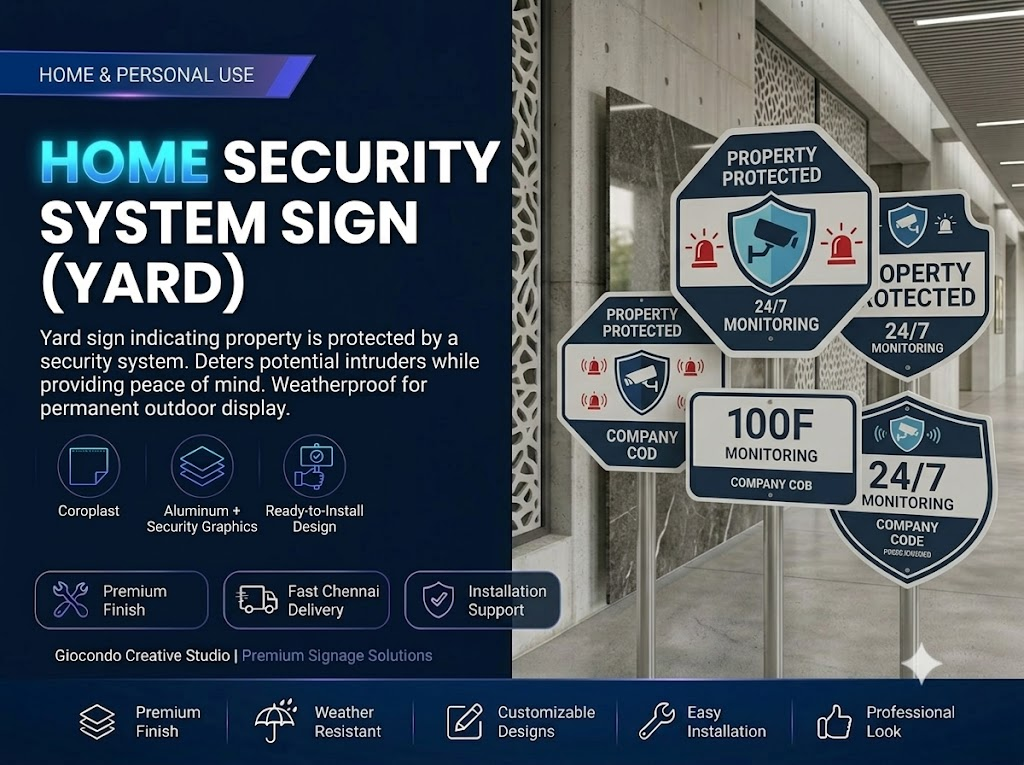 Home Security System Sign (Yard)