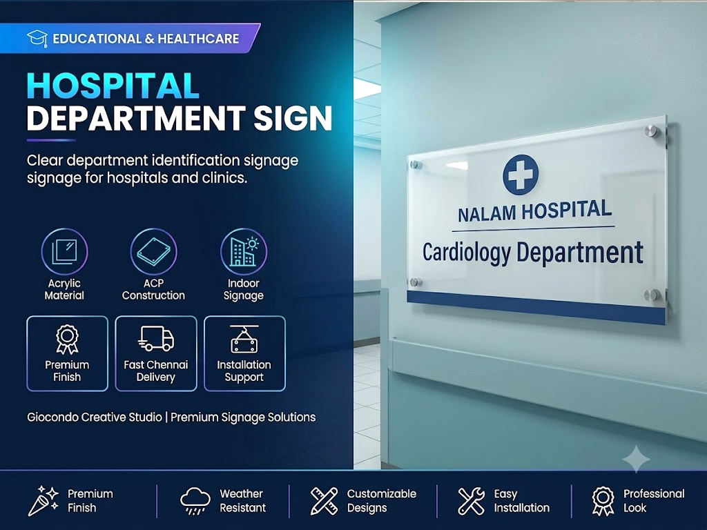 Hospital Department Sign