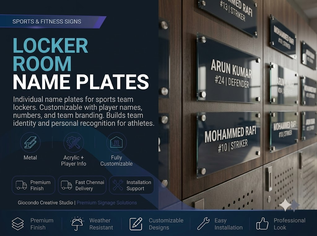 Locker Room Name Plates