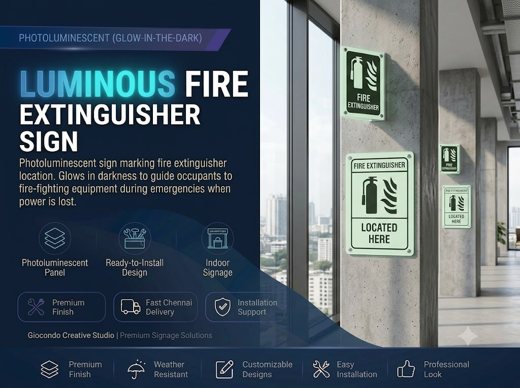 Luminous Fire Extinguisher Sign
