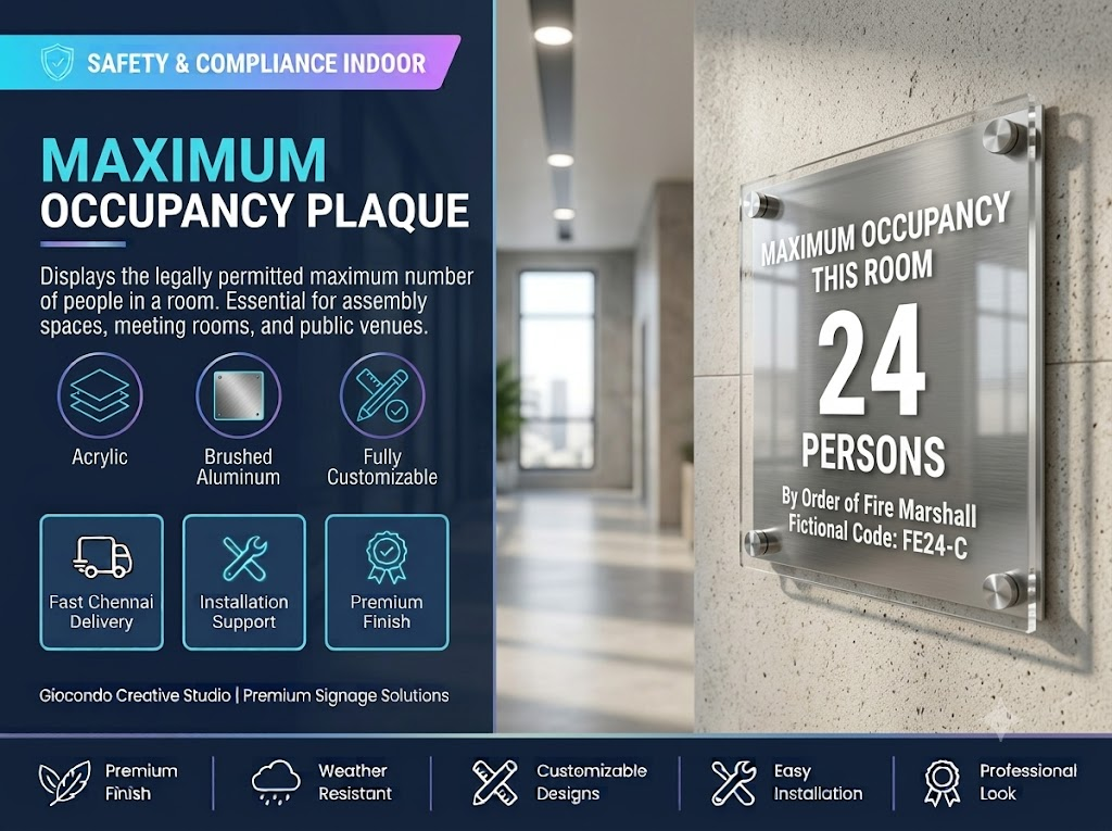Maximum Occupancy Plaque
