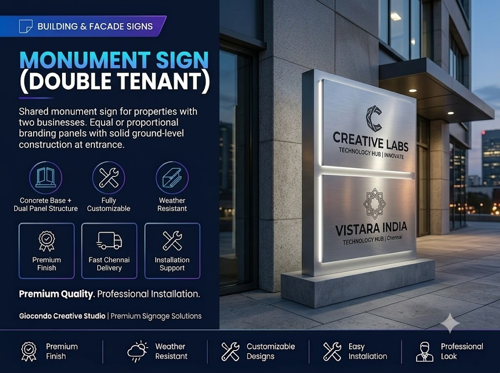 Monument Sign (Double Tenant)