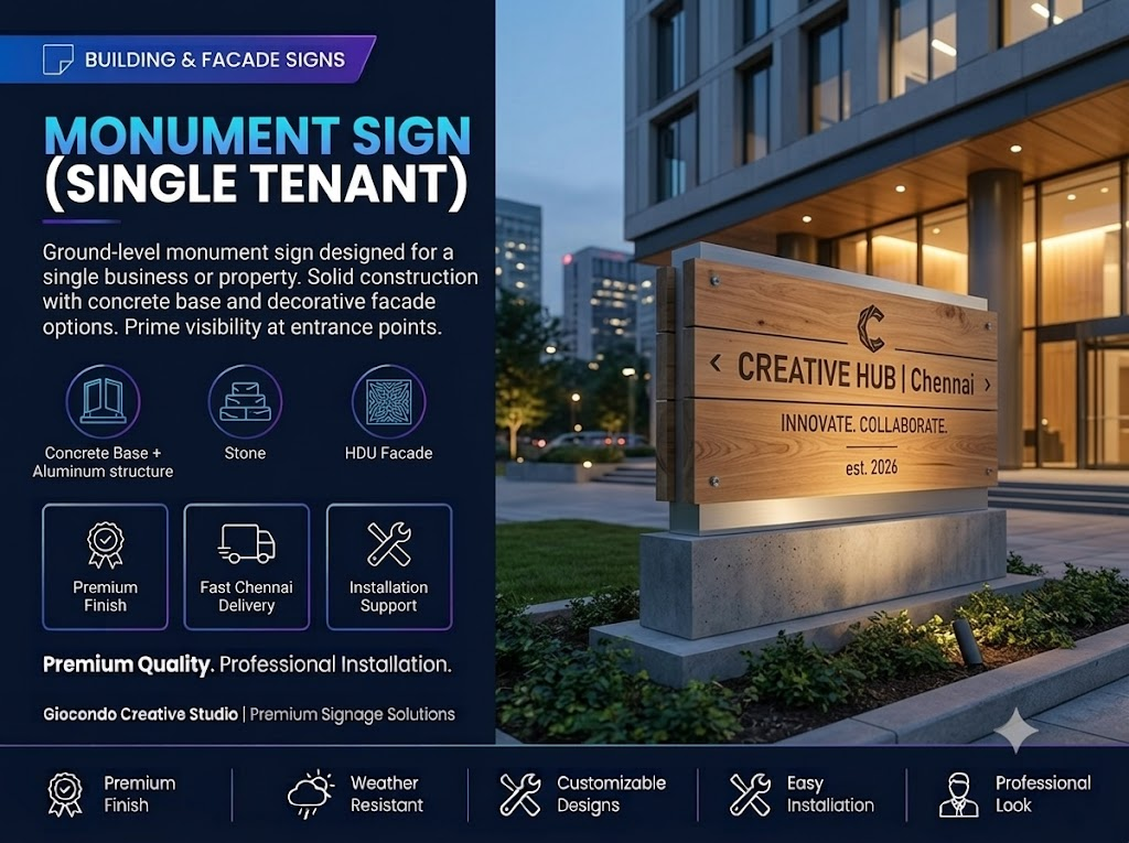 Monument Sign (Single Tenant)