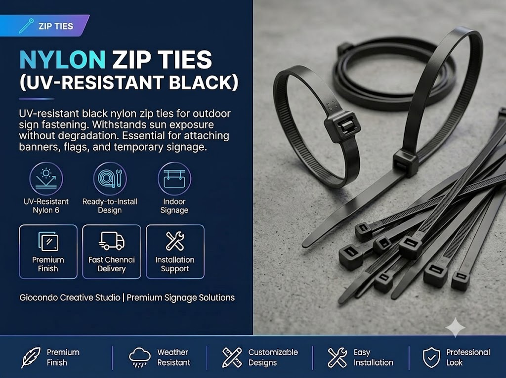 Nylon Zip Ties (UV-Resistant Black)