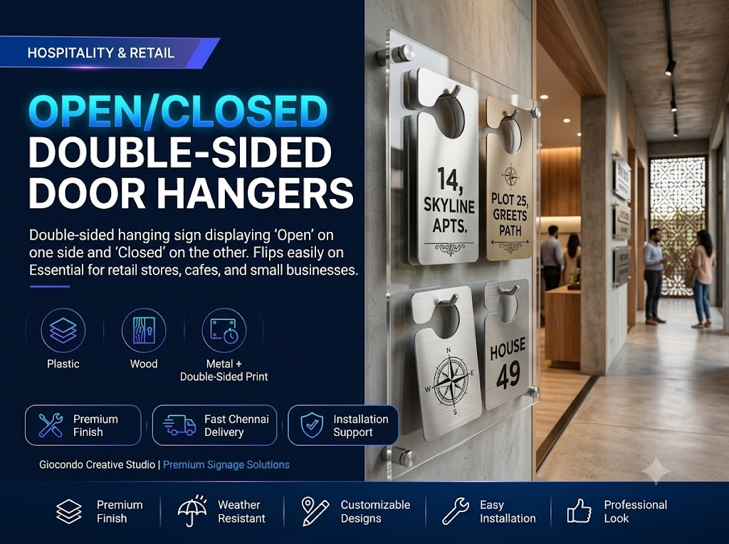 Open/Closed Double-Sided Door Hangers