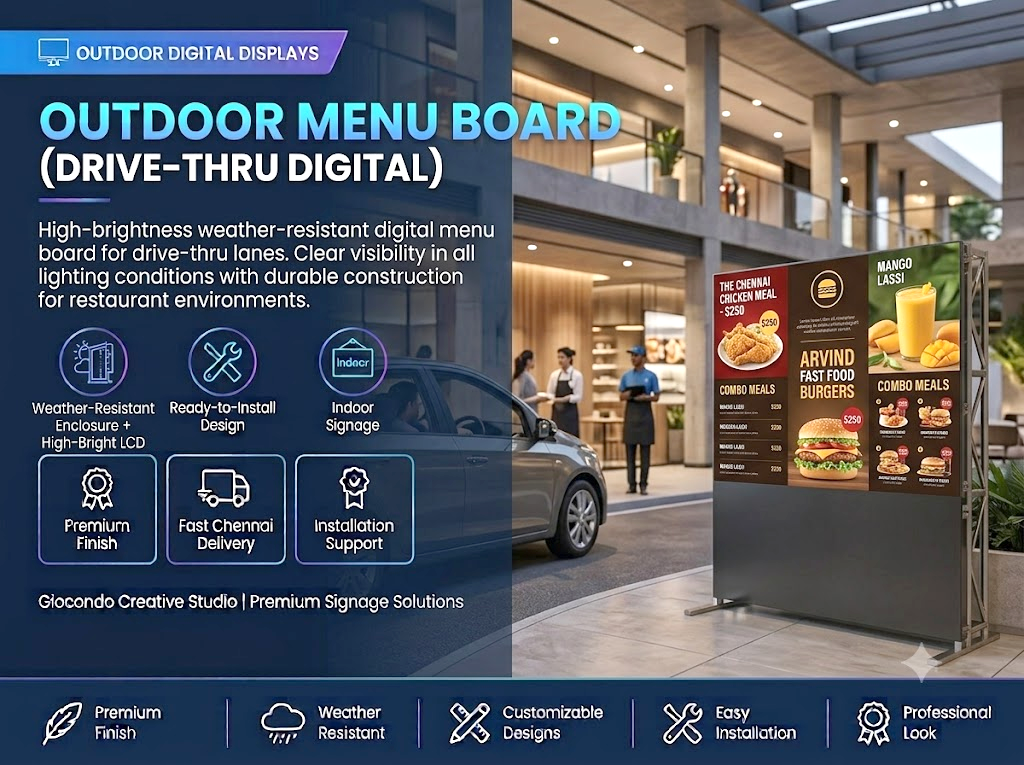 Outdoor Menu Board (Drive-Thru Digital)
