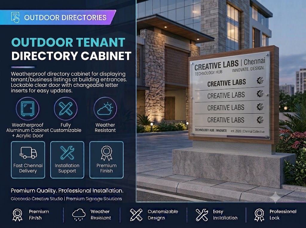 Outdoor Tenant Directory Cabinet