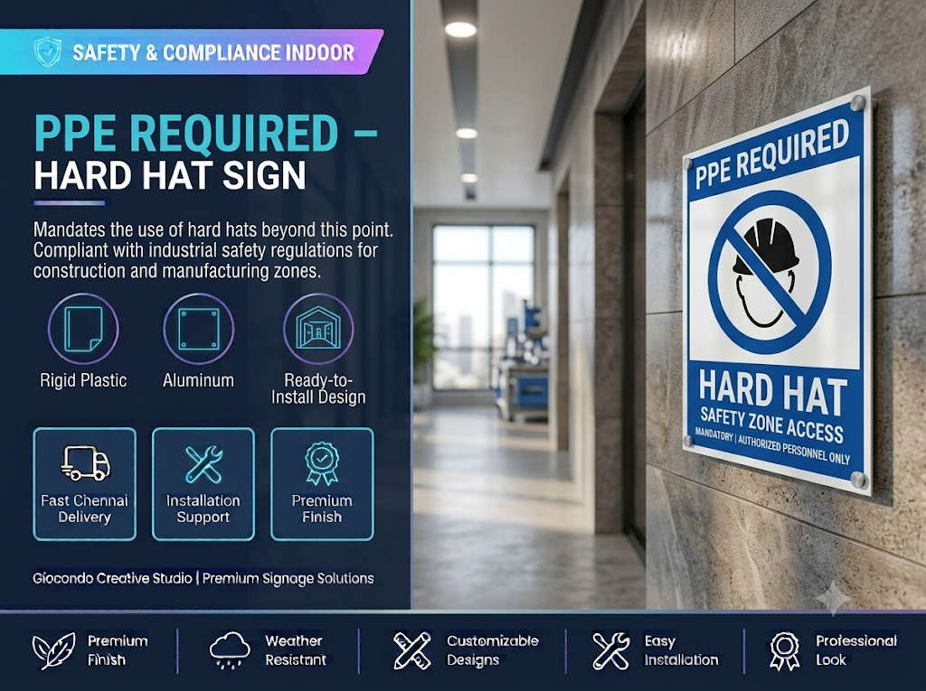 PPE Required – Hard Hat Sign