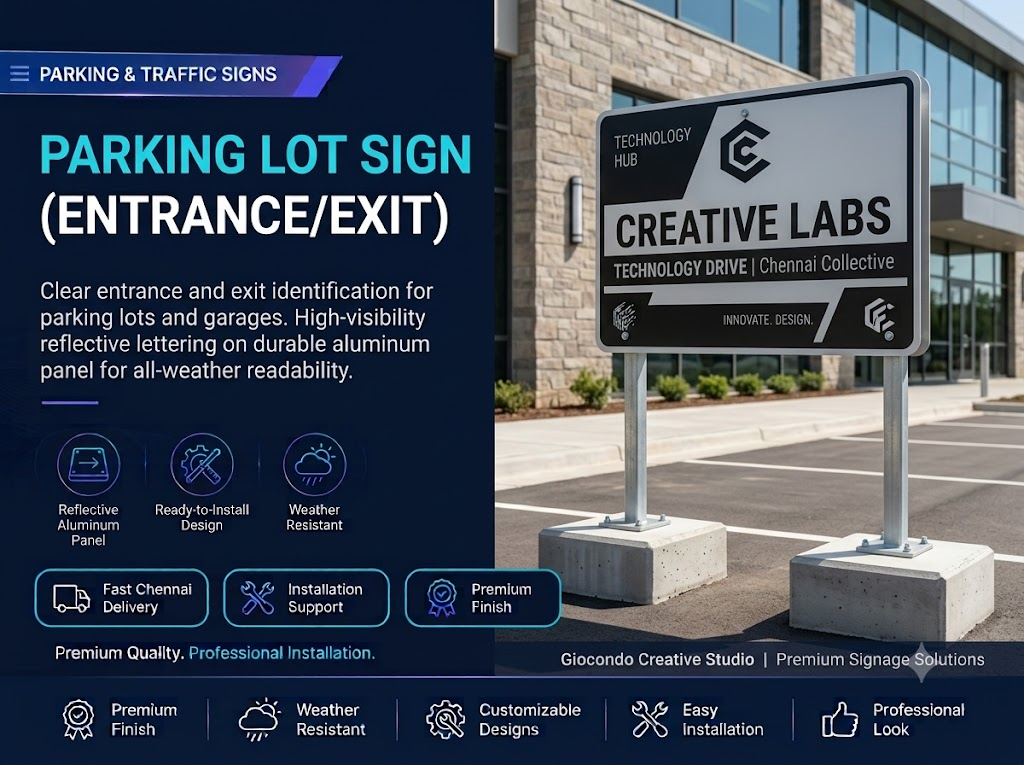Parking Lot Sign (Entrance/Exit)