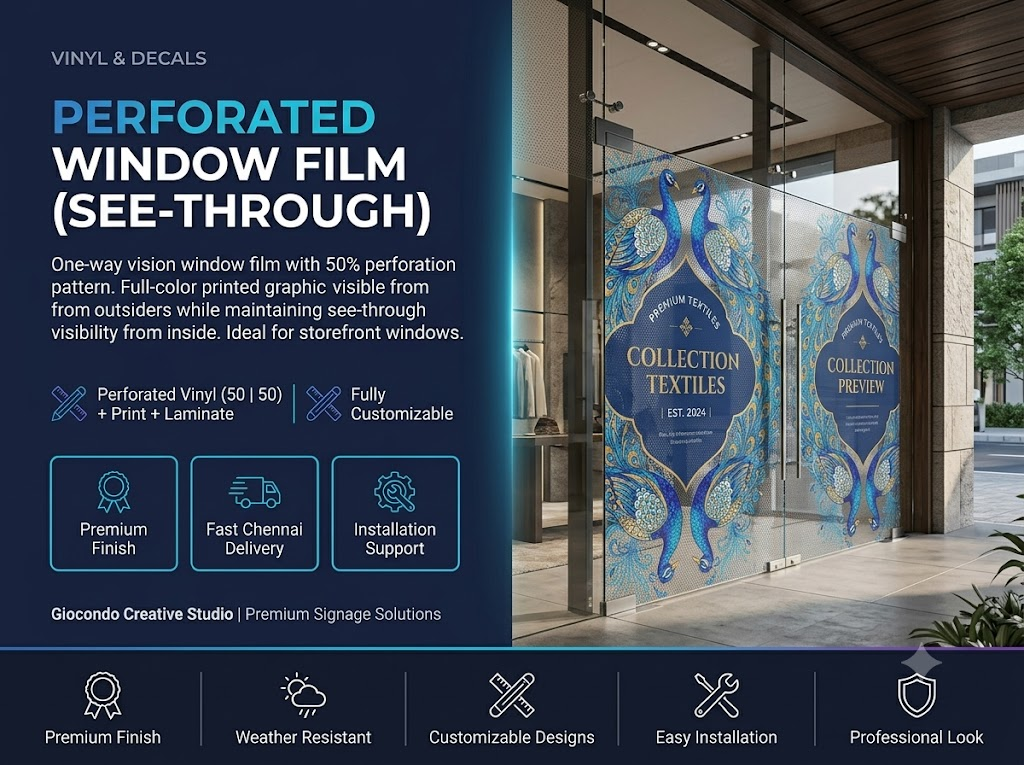 Perforated Window Film (See-Through)