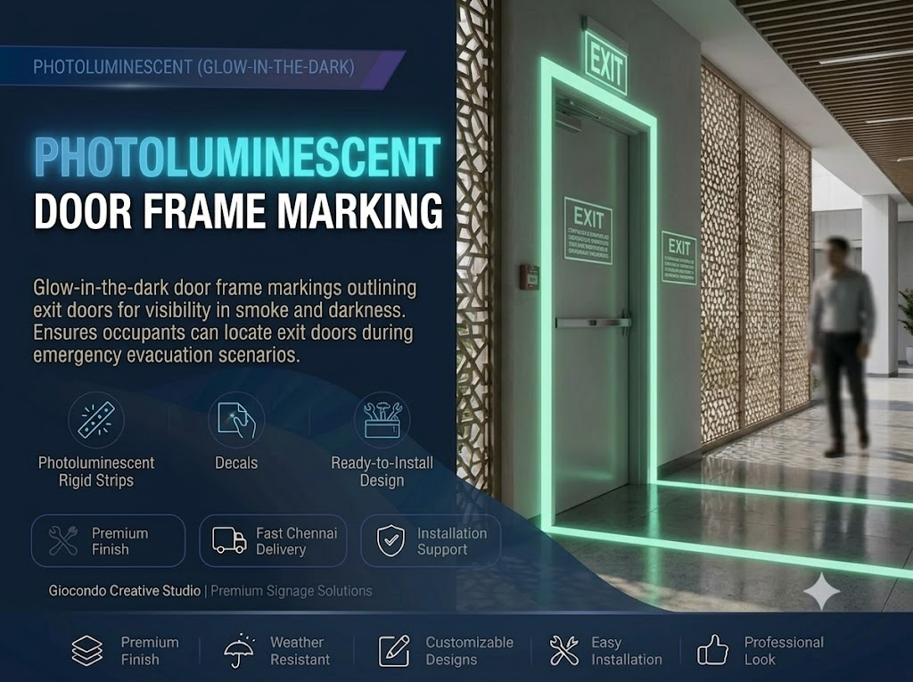 Photoluminescent Door Frame Marking